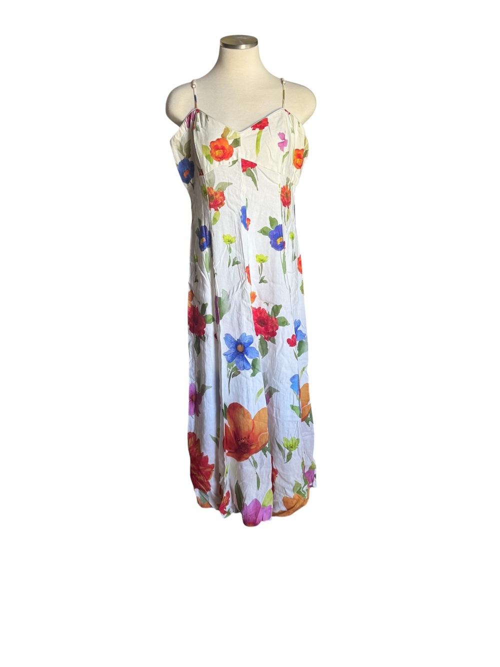 Ever New Floral Maxi Dress with Red and Blue Accents